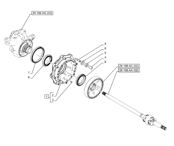 47924204 - Ступица борт. редукт. моста перед. TMT7/MXMPm., T6090